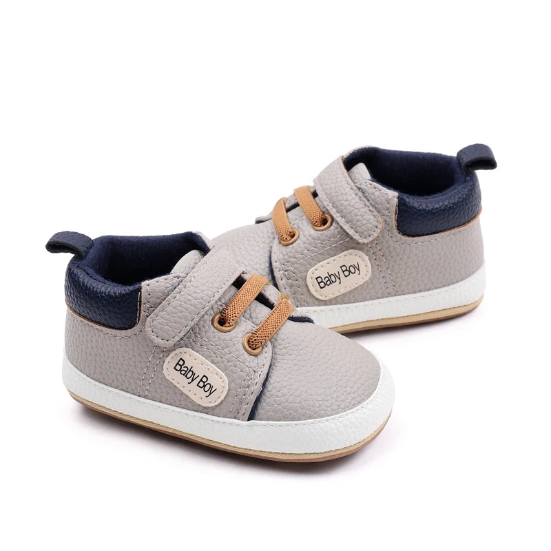 Baby Shoes Casual Sneaker Spring and Autumn Soft PU and TPR Sole Anti-slip Cute Comfortable High-quality for 0-6-12 Months Baby